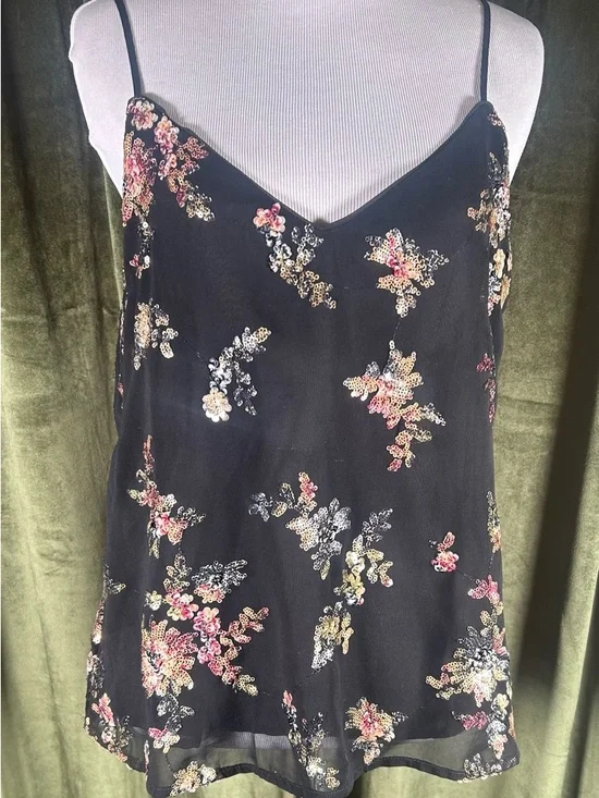 Banana Republic Sequin Floral "Perfect Cami" - Picture 2 of 6
